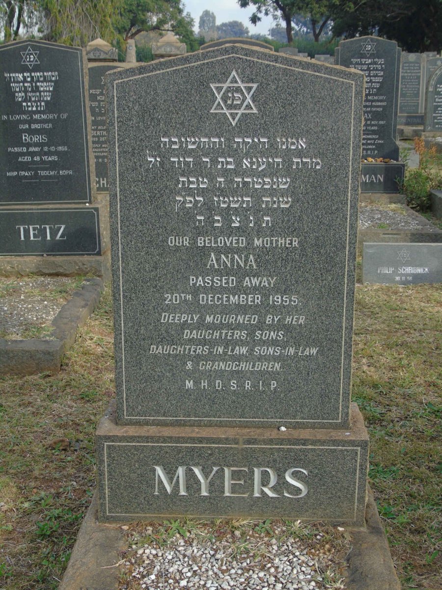 MYERS Anna -1955