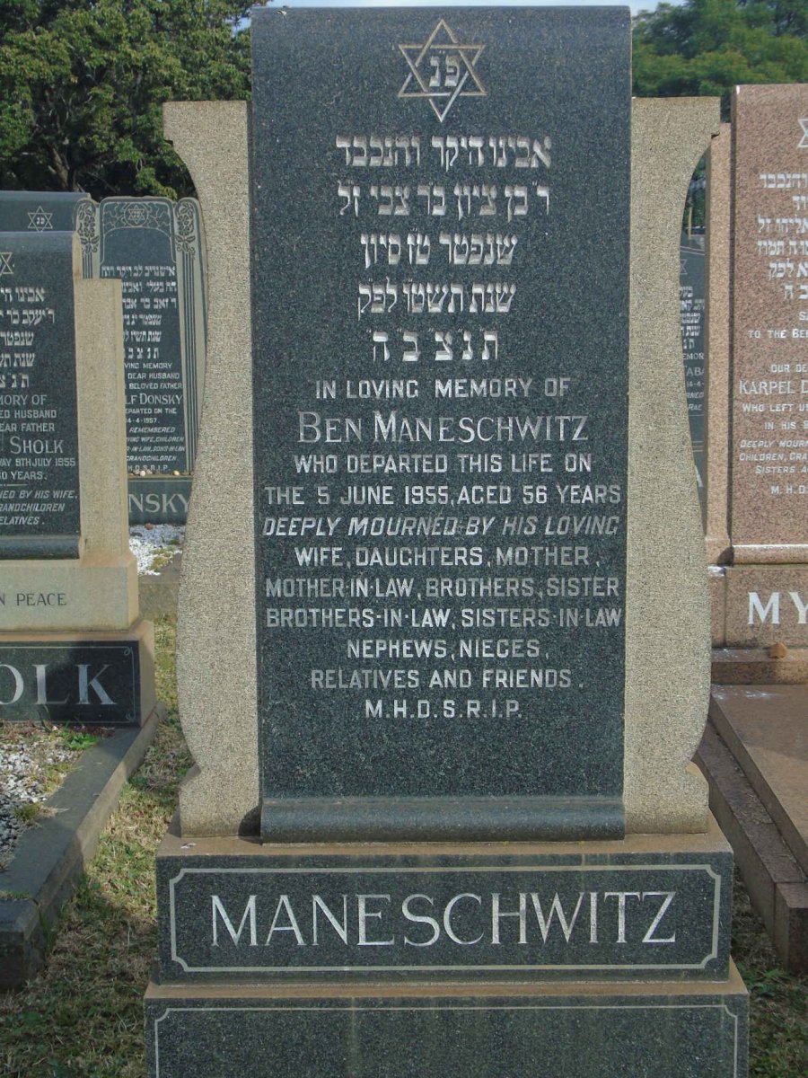 MANESCHWITZ Ben -1955