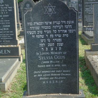 OGUS Sylvia nee WILLIAM -1960