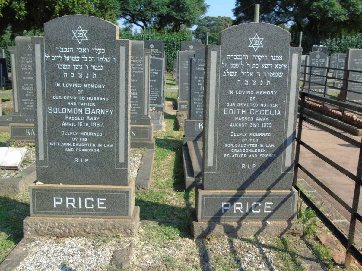 PRICE Solomon Barney -1967 & Edith Cecelia -1973
