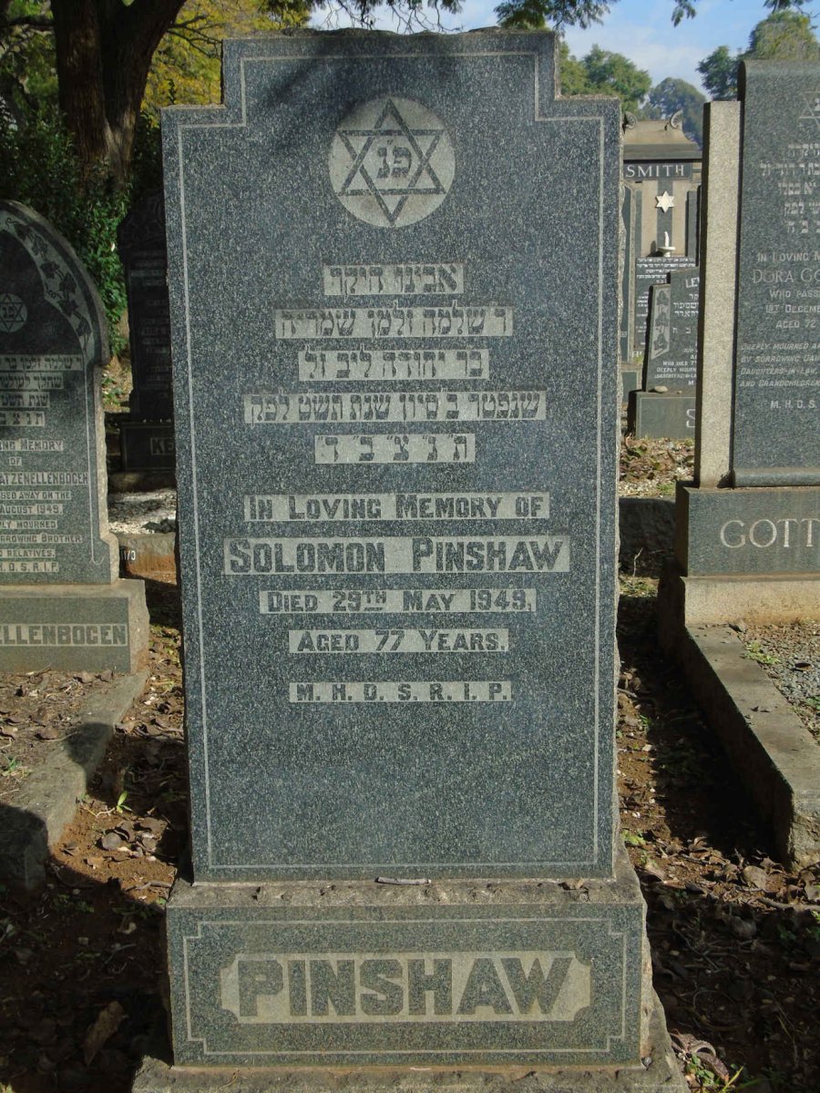 PINSHAW Solomon -1949