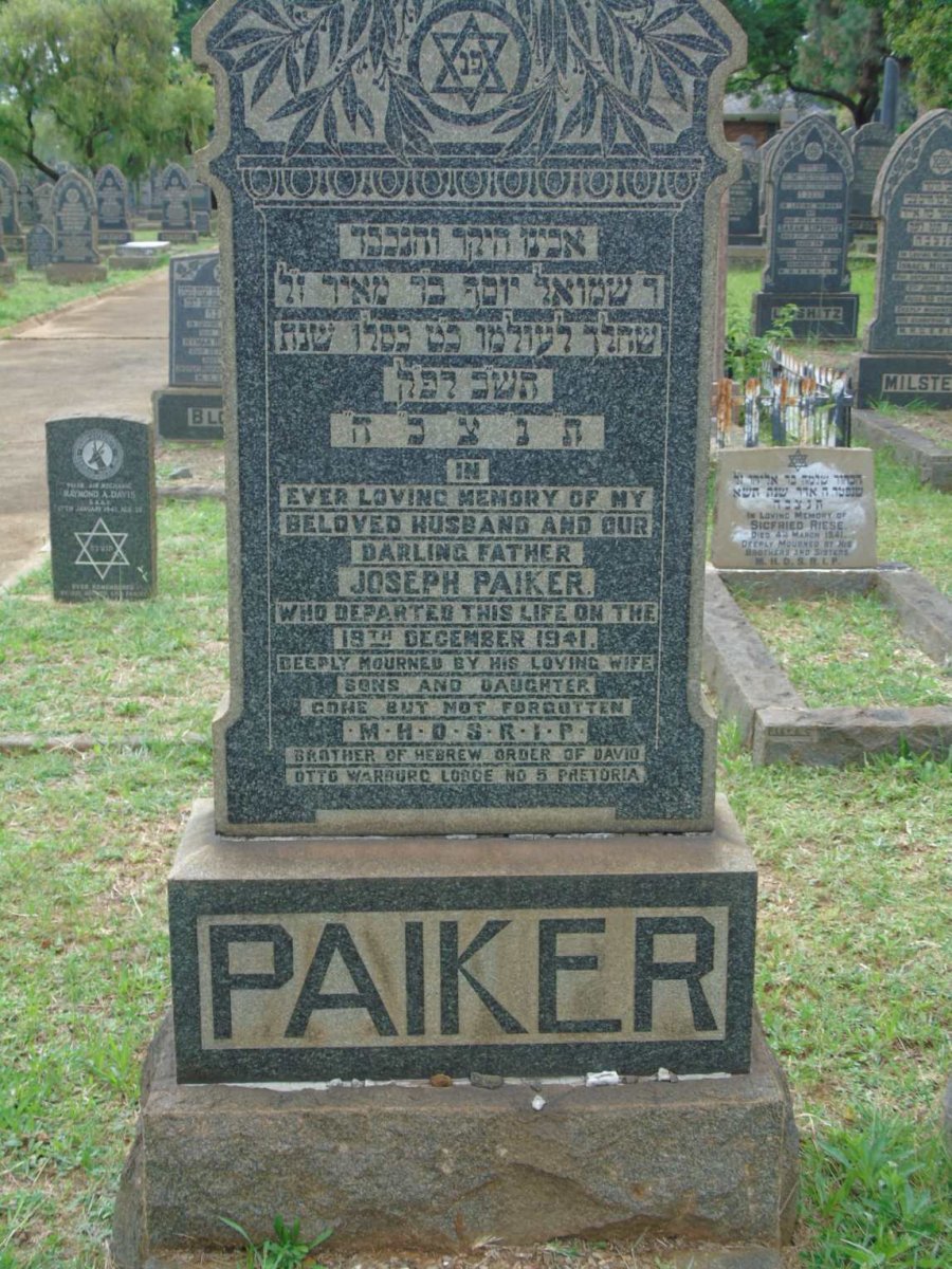 PAIKER Joseph -1941