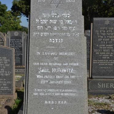 RUTOWITZ Saul 1881-1959