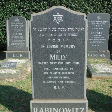 RABINOWITZ Milly -1980