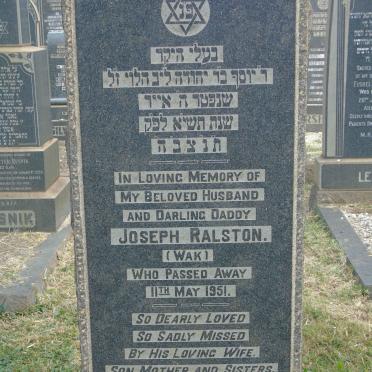 RALSTON Joseph -1951