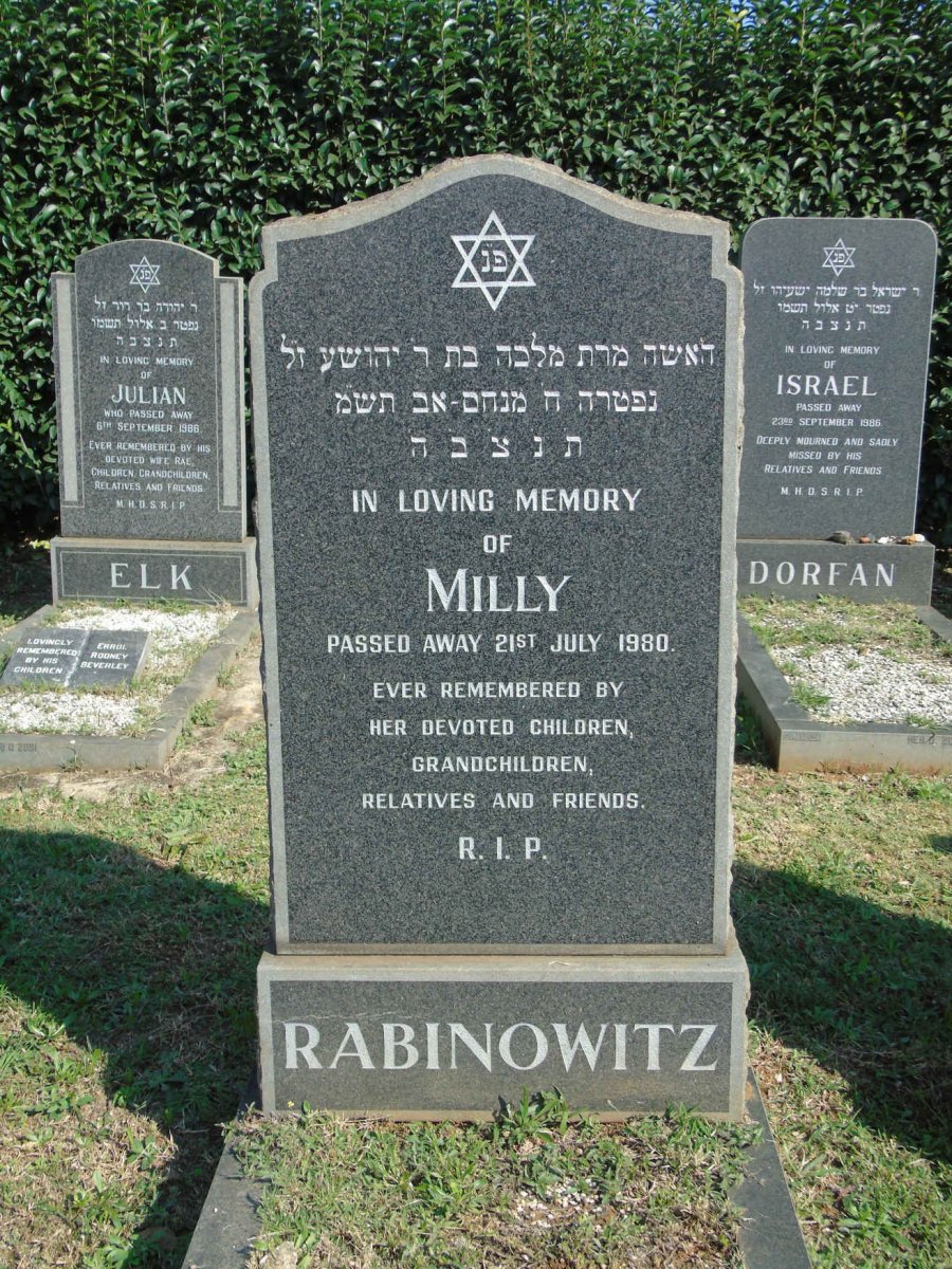 RABINOWITZ Milly -1980