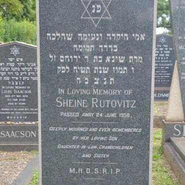 RUTOVITZ Sheine -1958