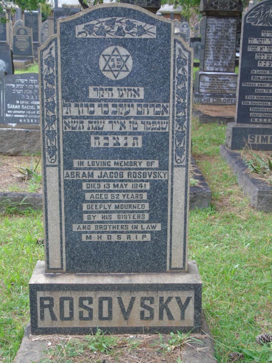 ROSOVSKY Abram Jacob -1941