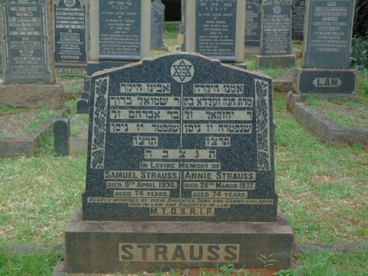 STRAUSS Samuel -1936 & Annie -1937