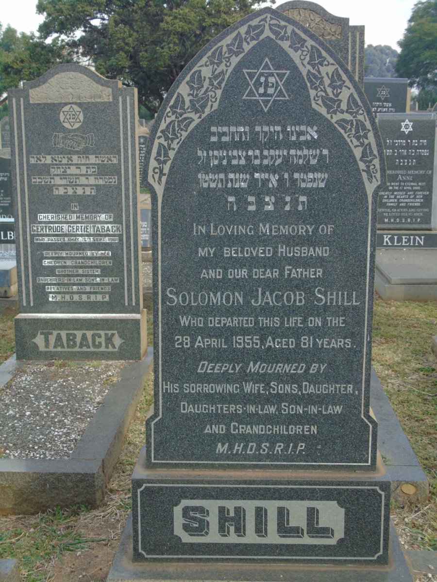 SHILL Solomon Jacob -1955