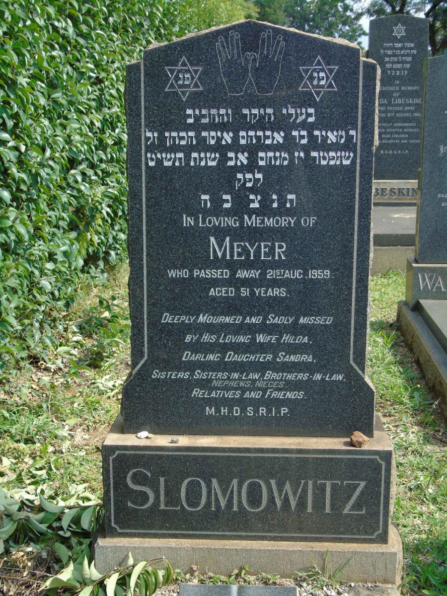 SLOMOWITZ Meyer -1959