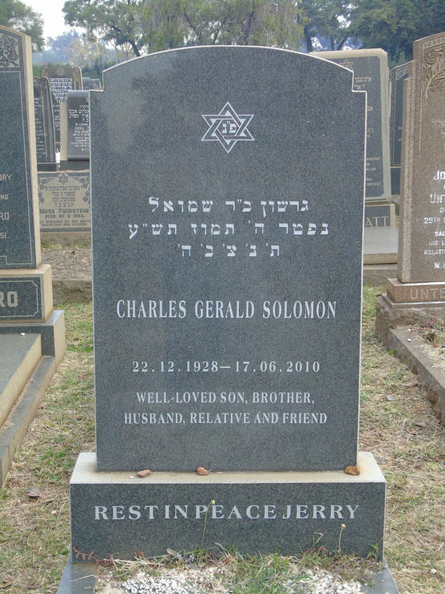 SOLOMON Charles Gerald 1928-2010