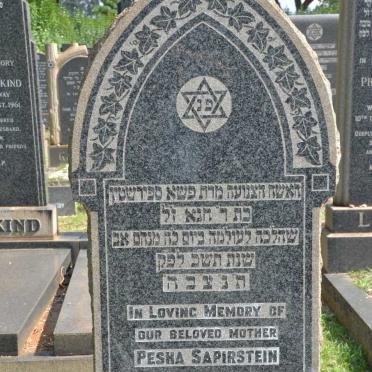 SAPIRSTEIN Pesha -1960