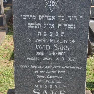SAKS David 1900-1962