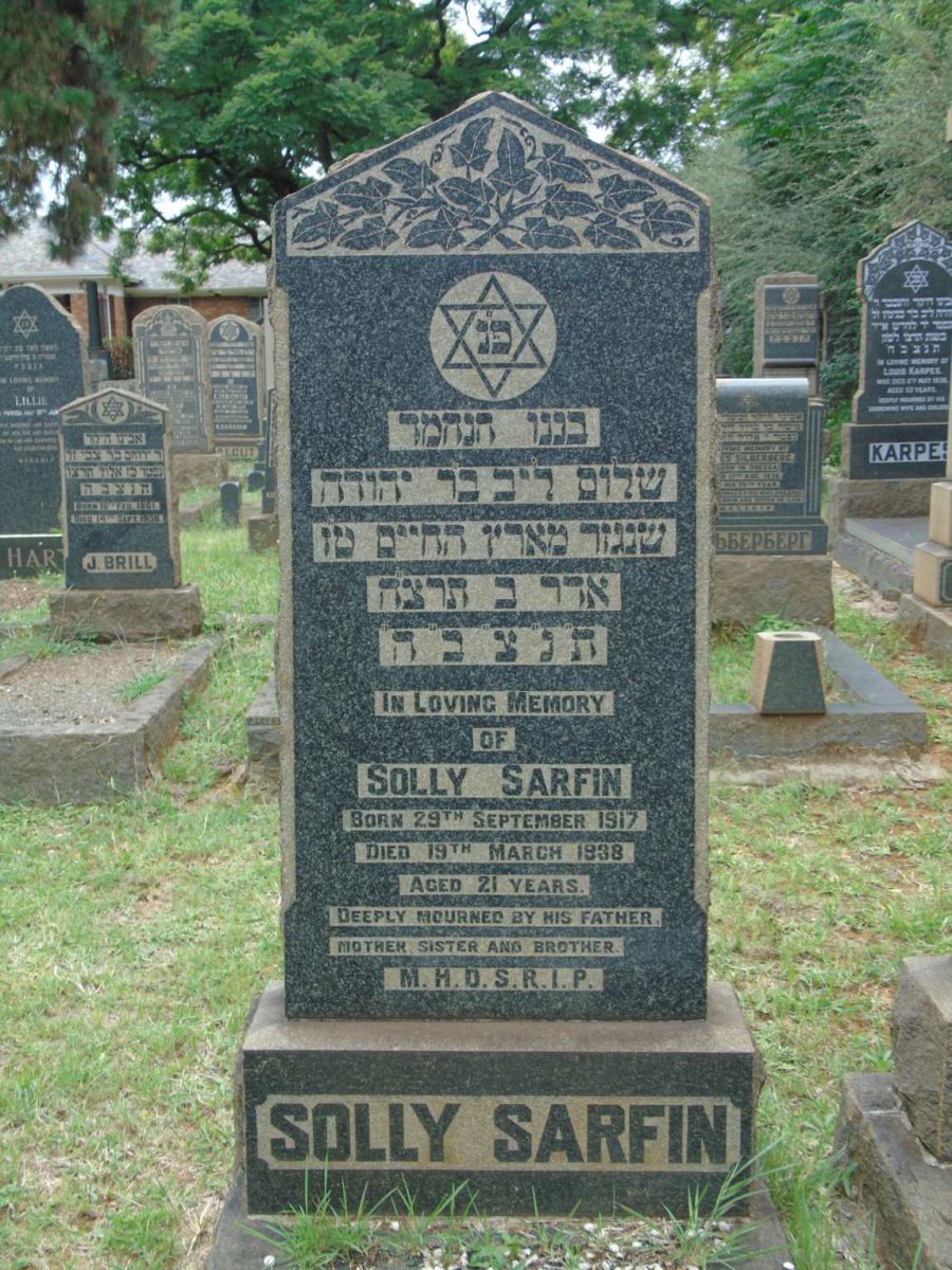 SARFIN Solly 1917-1938