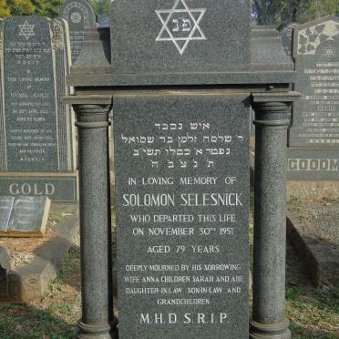 SELESNICK Solomon -1951