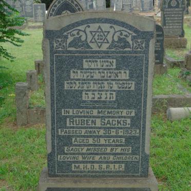 SACKS Ruben -1923