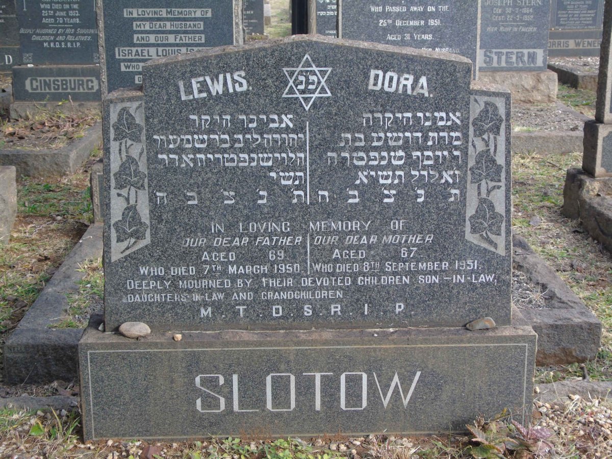SLOTOW Lewis -1950 & Dora -1951