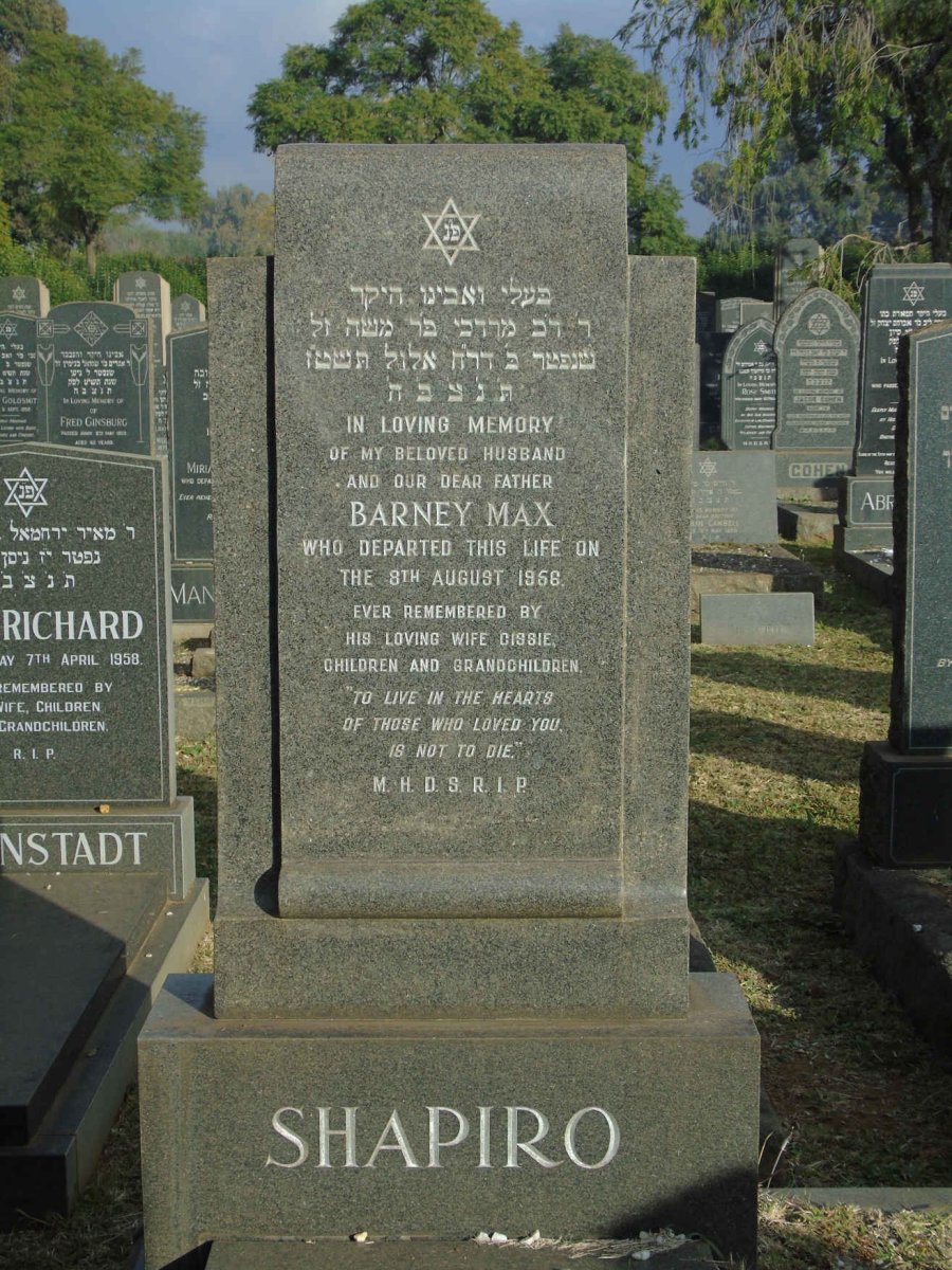 SHAPIRO Barney Max -1956