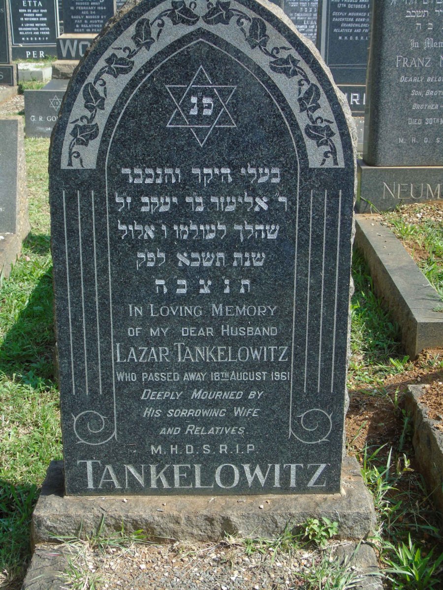 TANKELOWITZ Lazar -1961