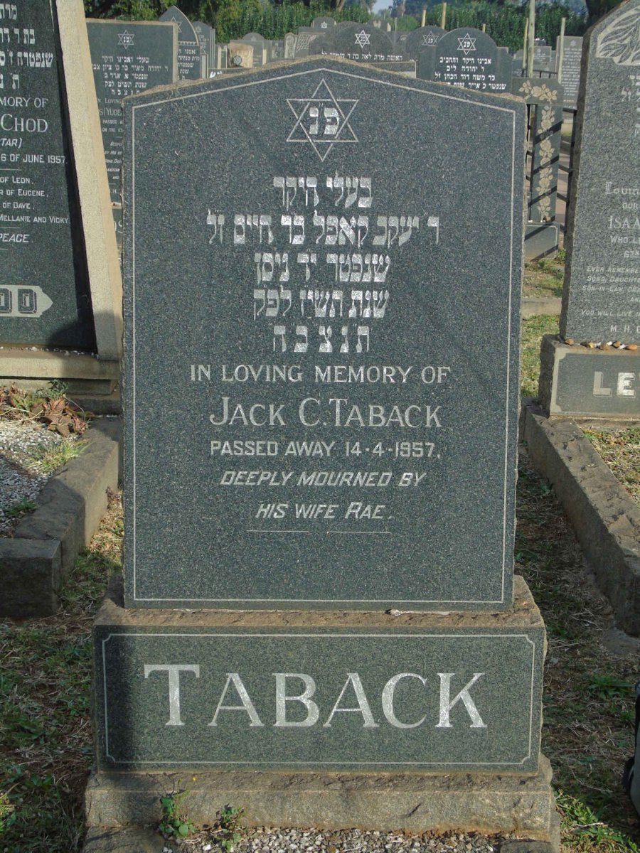 TABACK Jack C. -1957