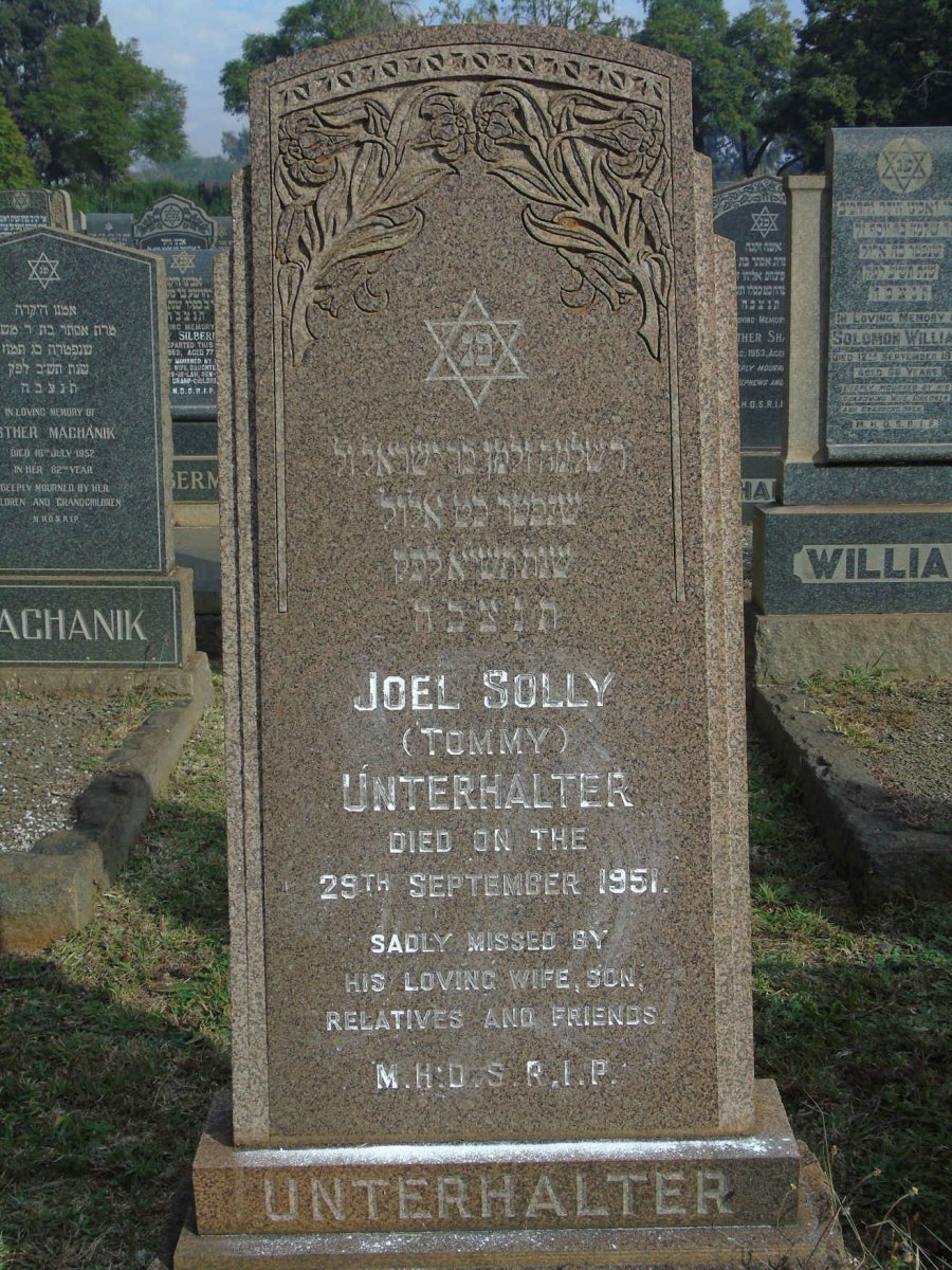 UNTERHALTER Joel Solly -1951