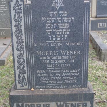 WENER Morris -1953