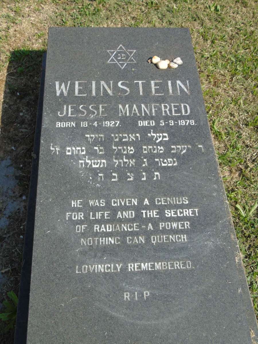 WEINSTEIN Jesse Manfred 1927-1978