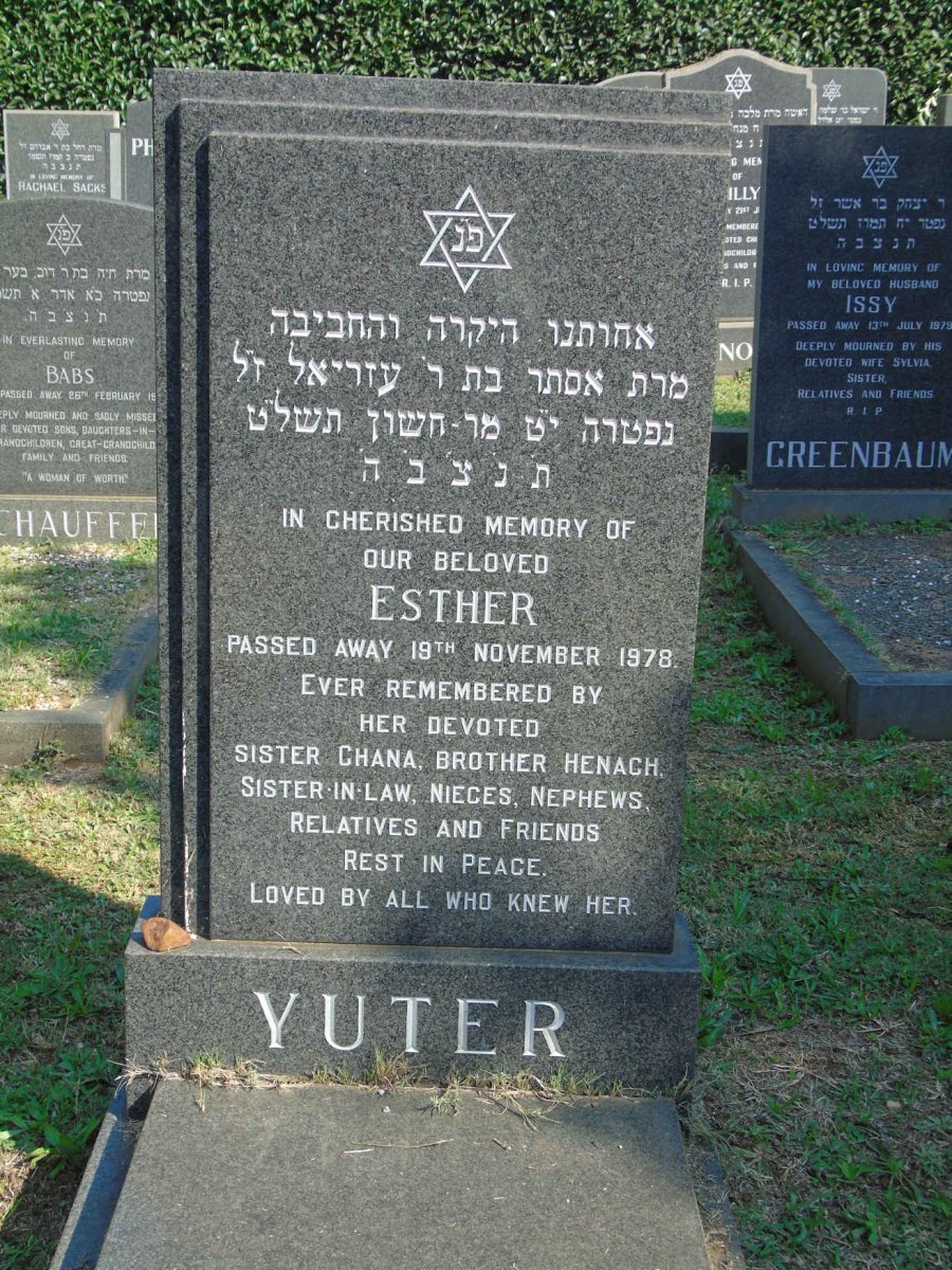 YUTER Esther -1978