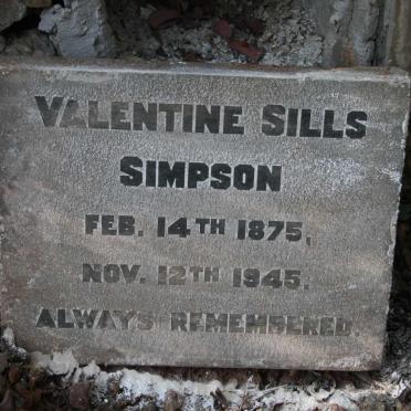 SIMPSON Valentine Sills 1875-1945