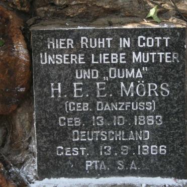 MORS H.E.E. nee DANZFUSS 1883-1966