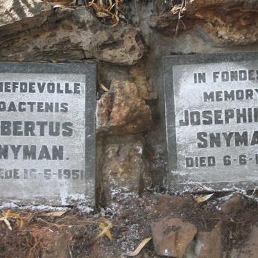 SNYMAN Albertus -1951 :: SNYMAN Josephine H. -1984