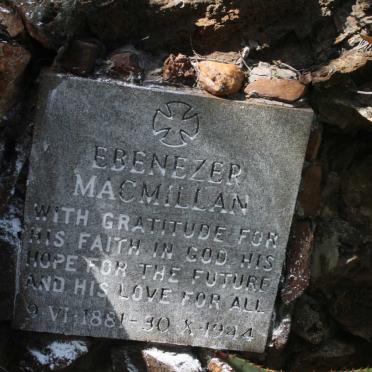 MACMILLAN Ebenezer 1881-1944