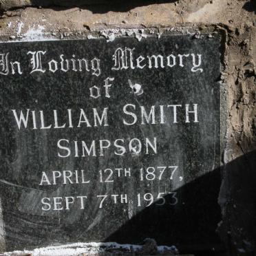 SIMPSON William Smith 1877-1953