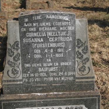 BAUMANN Cornelia Susanna Gertruida nee FURSTENBERG 1911-1955 :: BAUMANN Baufurst 1931-1944