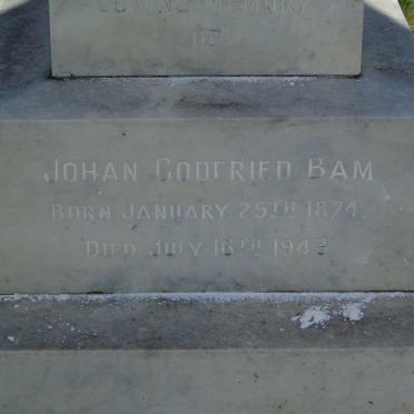 BAM Johan Godfried 1874-1943