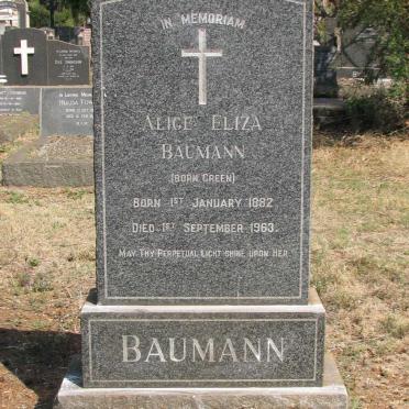 BAUMANN Alice Eliza nee GREEN 1882-1963