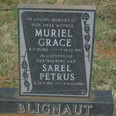 BLIGNAUT Sarel Petrus 1912-1982 & Muriel Grace 1911-1941 