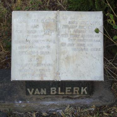 BLERK Hendrik Stephanus, van 1920-1935