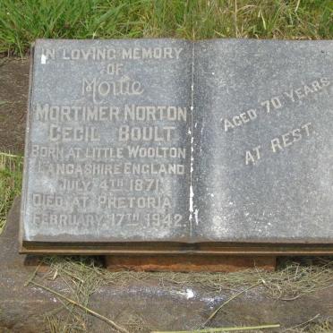 BOULT Mortimer Norton Cecil 1871-1942