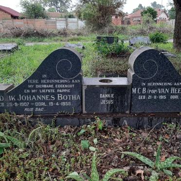 BOTHA Hendrik Johannes 1907-1958 :: VAN HEERDEN M.C.B. 1915-2005