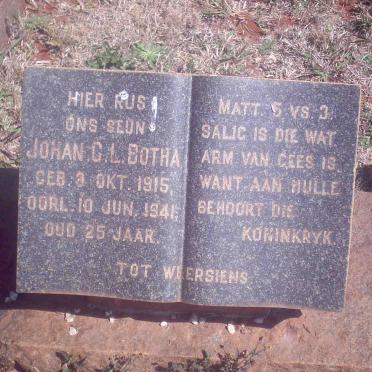 BOTHA Johan C.L. 1915-1941