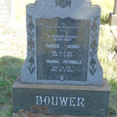 BOUWER Francois Jacobus 1907-1957 & Johanna Petronella 1917-1999