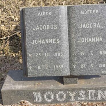 BOOYSEN Jacobus Johannes 1885-1955 & Jacoba Johanna 1891-1983