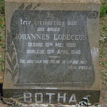 BOTHA Johannes Lodeceus 1890-1949