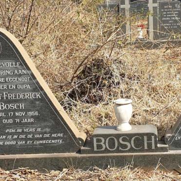 BOSCH Evert Frederick -1956 & Hester Helena -1982