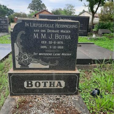 BOTHA M.M.J. 1875-1959