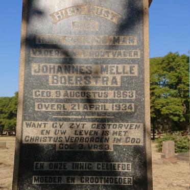 BOERSTRA Johannes Melle 1863-1934 &amp; Jansje Johanna 1869-1960