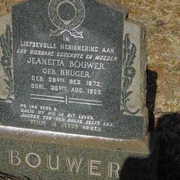 BOUWER Jeanetta nee KRUGER 1872-1939