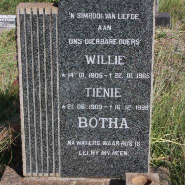 BOTHA Willie 1905-1965 &amp; Tienie 1909-1999